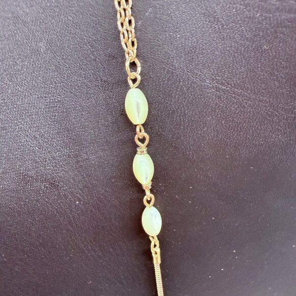 White House Black Market Fringe tassel Necklace Yellow Pendant WHBM - Picture 4 of 4